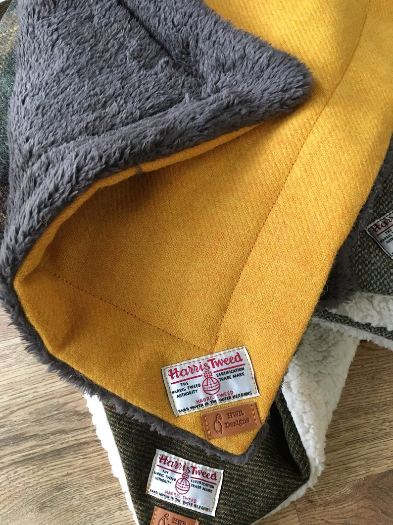 Harris Tweed Pet blanket Luxury fleece and wool dog blanket | Etsy