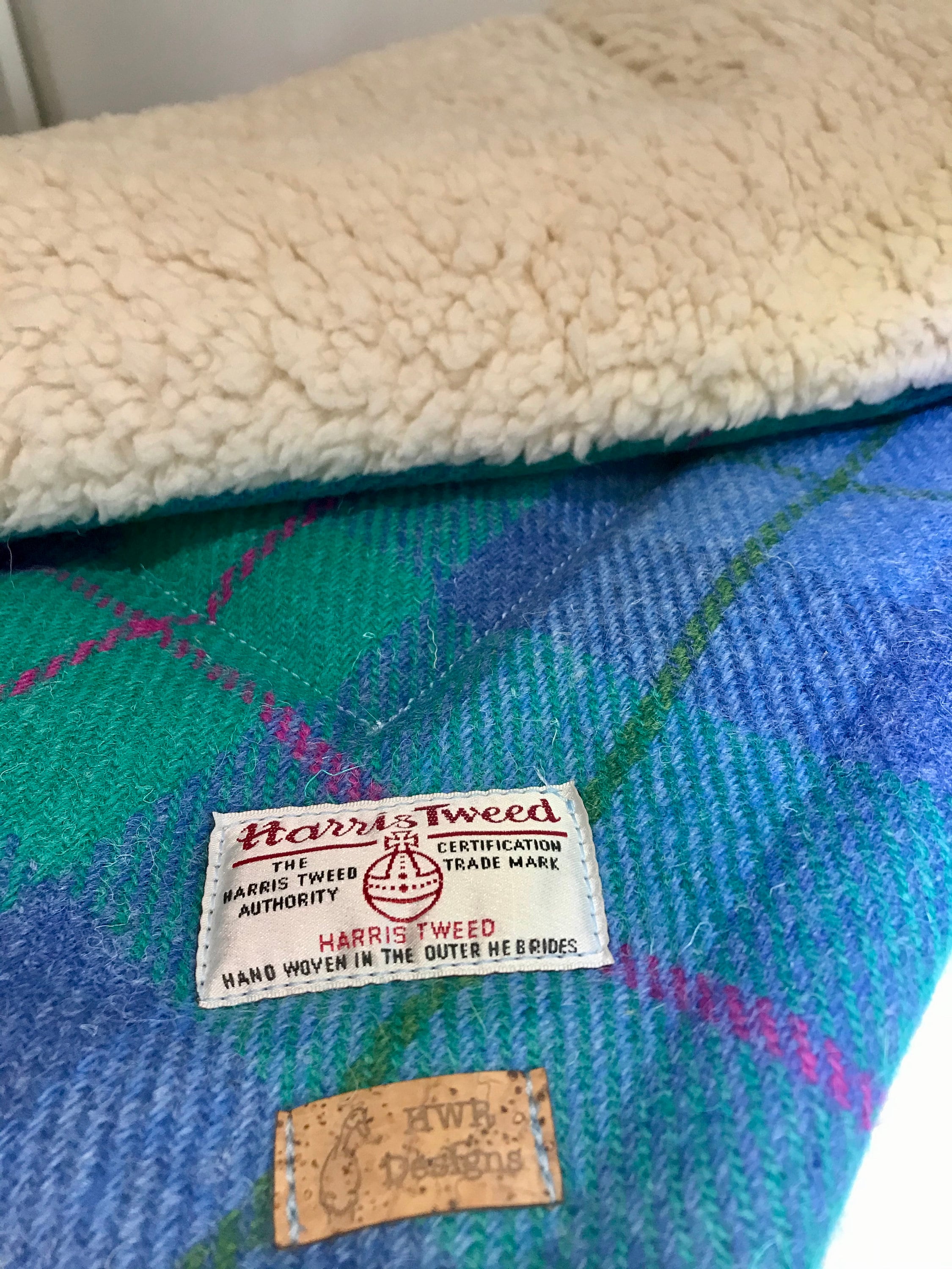 Harris Tweed Pet Blanket Luxury Fleece and Wool Dog Blanket Etsy Denmark