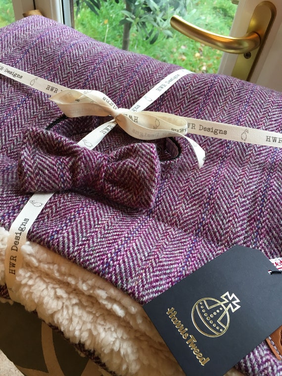 Harris Tweed Pet Blanket Luxury Fleece and Wool Dog Blanket Cat Blanket Pet Bed Etsy Canada