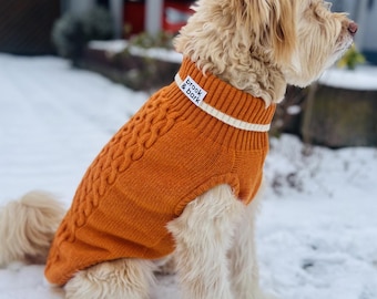 Wool Dog Sweater – 100% Natural Wool, Handmade Knit Pullover for Small & Medium Dogs (5-15kg)