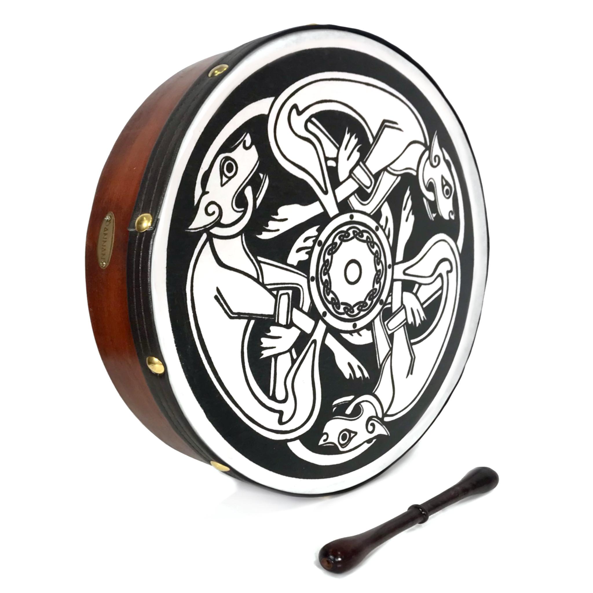 Handmade Dannan 10" Vegan Bodhran Hand Drum - Rhiannon Moon