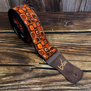 The Brown MOD Strap - Brown Vegan  - Vtar Handmade Vegan Acoustic/Electric/Bass Guitar Straps