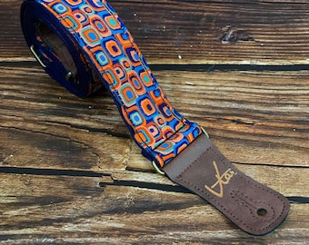 The Blue MOD Strap - Tracolle per chitarra acustica/elettrica/basso vegane fatte a mano Vtar