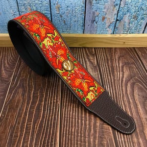 The Ruby Tuesday Strap - Crossroads  - Vtar Handmade Vegan Acoustic/Electric/Bass Guitar Straps