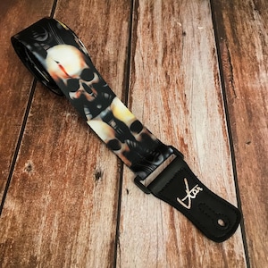 Glost Skull Webbing Guitar Strap (Skull Strap Collection) - Vtar Handmade Vegan Acoustic / Electric / Bass Guitar Straps