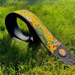 The Hotel California Guitar Strap (American Traditional Tattoo Collection) - Vtar Handmade Vegan Acoustic/Electric/Bass Guitar Straps