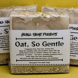Oat So Gentle Geitenmelkzeep | Zonder parfum en kleurstoffen | Natuurlijke handgemaakte zeep | Zeep voor gevoelige huid | Hydraterende zeep