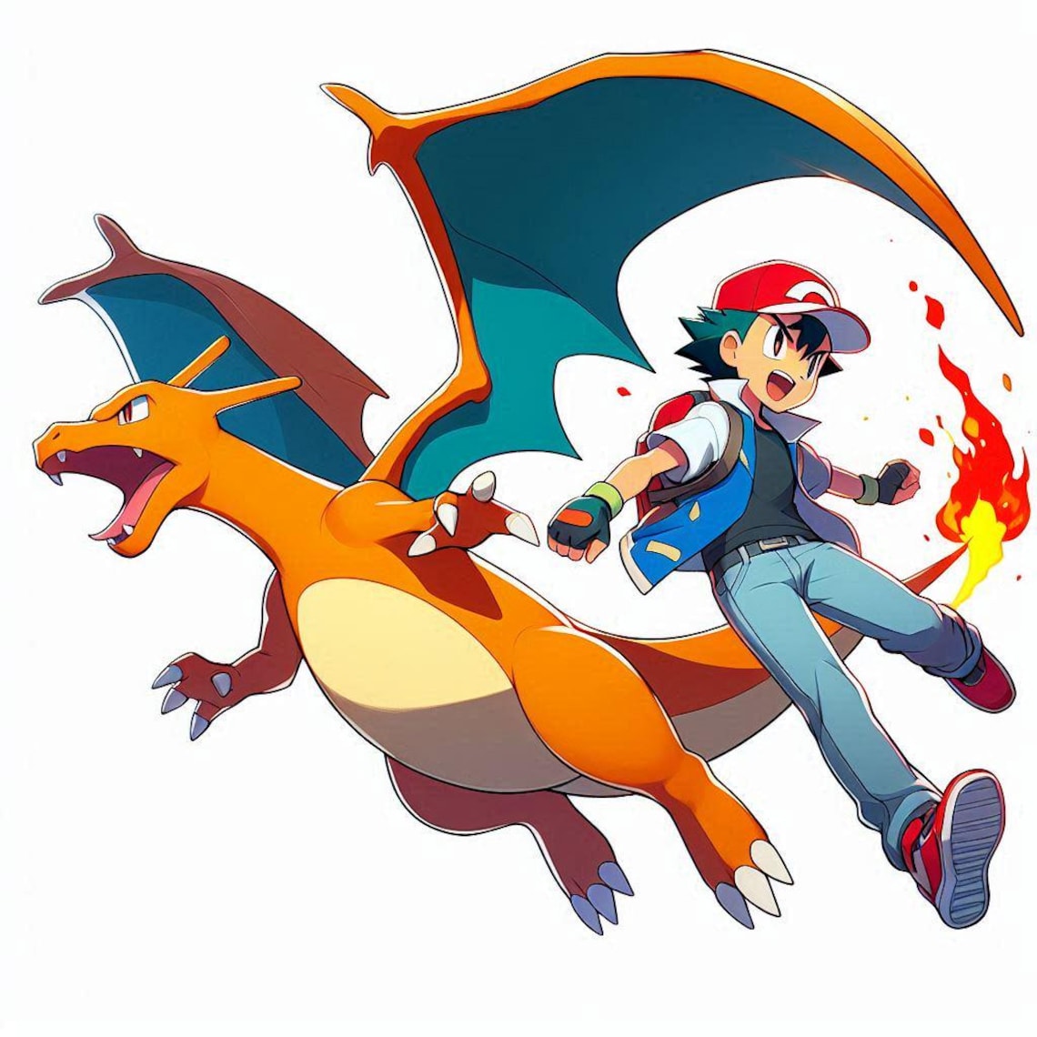 Charizard Design Watercolor Design: Sublimation PNG Set (digital ...