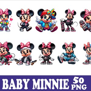 Baby Minnie Mouse PNG Bundle: 50 Designs, High-Resolution (Digital Download image 2