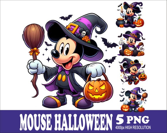 Mickey Mouse Halloween Sublimation Design: High-resolution PNG (5