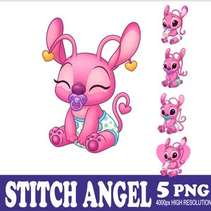 Watercolor Angel Sublimation Design: 5 PNG Files (Digital Download
