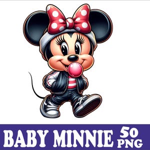 Baby Minnie Mouse PNG Bundle: 50 Designs, High-Resolution (Digital Download image 6