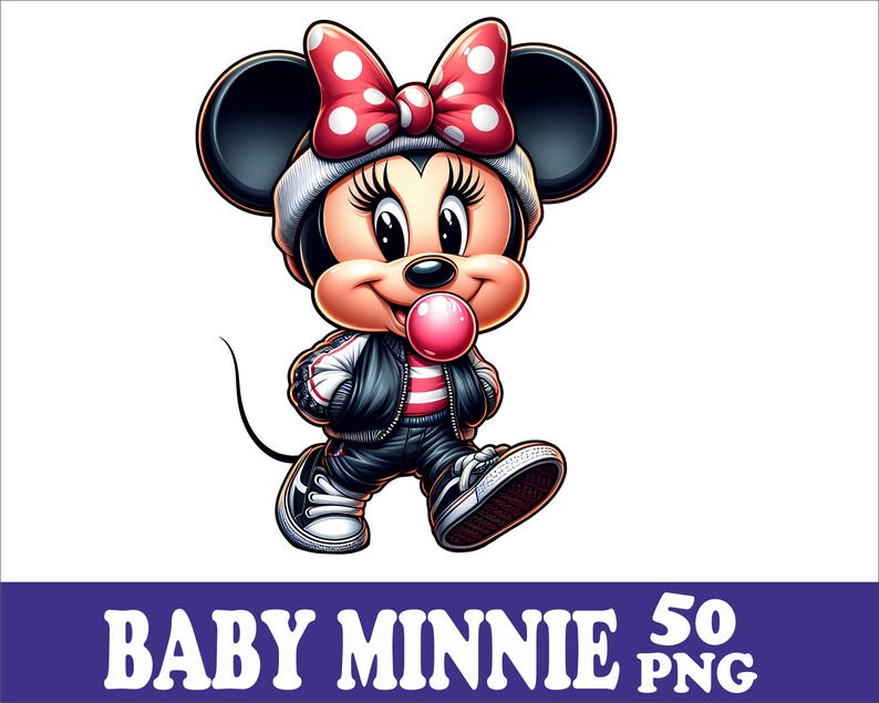 Baby Minnie Mouse PNG Bundle: 50 Designs, High-Resolution (Digital Download image 6