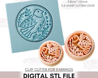 NEW Embossed Peace Dove Digital STL Polymer Clay Cutter | Bird Cutter STL File