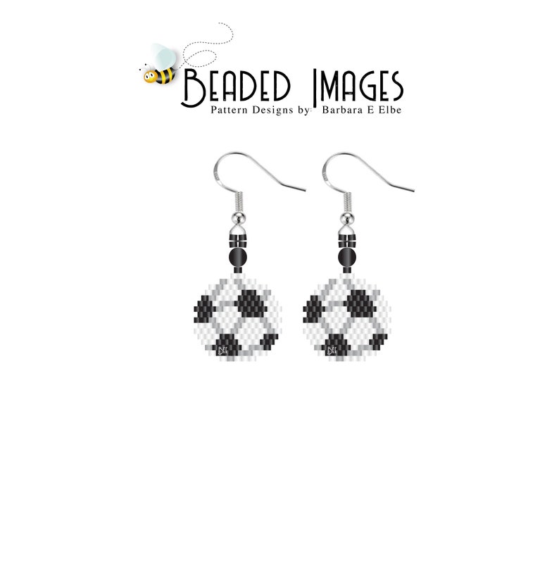 Soccer Ball Beaded Earring PATTERN 440 Etsy