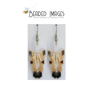 Palomino Horse Beaded Brick Stitch Earring or Charm Pattern - Brick or Peyote Stitch pdf Download for Miyuki Delica Seed Beads #214