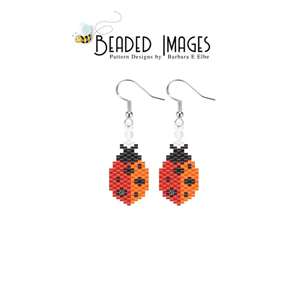 Ladybug  Beaded Earring or Keychain Chatm PATTERN 422