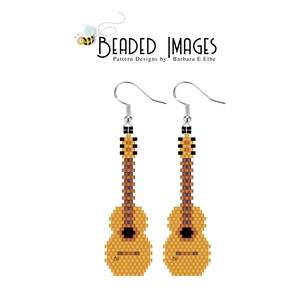 Guitar Bead Earring PATTERN - 412B