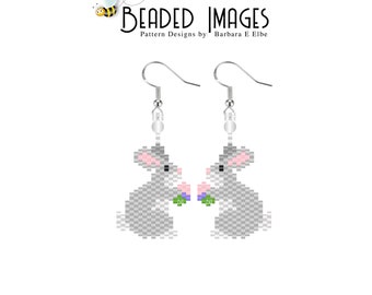 Easter Bunny Beaded Earring PATTERN 457