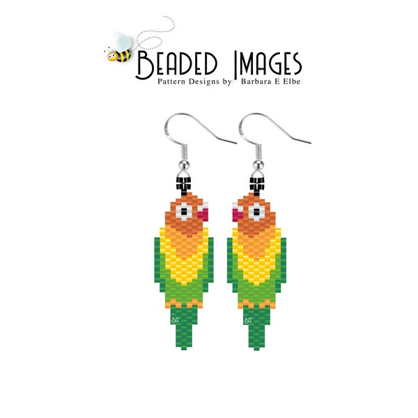 Love Bird Beaded Earring PATTERN 325