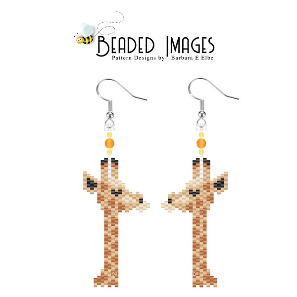 Giraffe Beaded Earrings PATTERN 230