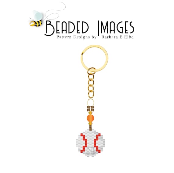 Baseball Beaded Earring or Charm Pattern: Miyuki Delica Seed