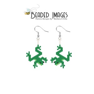 Froggie Frog Beaded Earring PATTERN 248