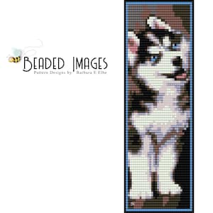 ハスキー子犬ブレスレット ビーズルーム パターン 410