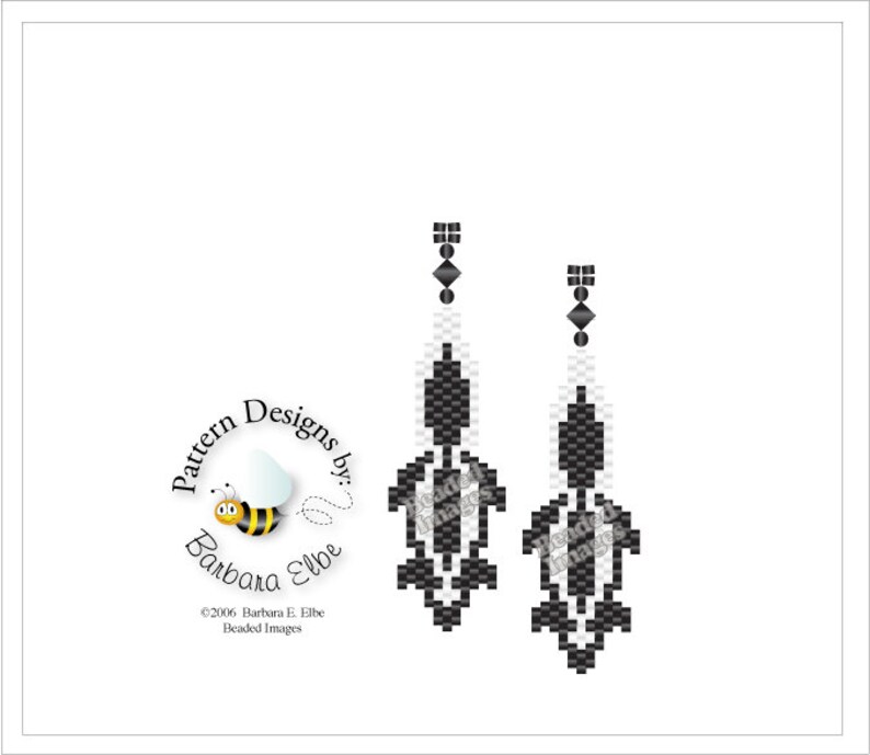 Download Skunk Beaded Earrings Pattern Brick Stitch or Peyote Stitch | Etsy