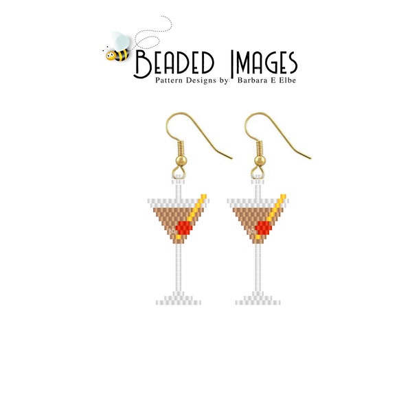 Manhattan cocktailkralenoorbel of -bedel PATROON 417