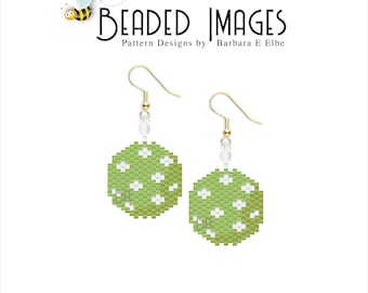 Pickle Ball Beaded Earring PATTERN 511