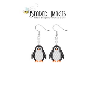 Baby Pinguin Perlen Ohrring oder Charm MUSTER 431