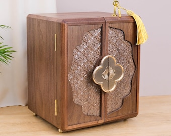 Jewelry boxes/Large wooden walnut jewelry box/Handmade jewelry storage box/personalized jewelry boxes/mothers day gifts