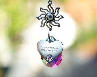 Puente Arcoíris personalizado con nombre de mascota, atrapasol de cristal, regalo conmemorativo para mascotas, regalo conmemorativo para perros, regalo por la pérdida de una mascota, regalo por la pérdida de un perro, regalos de recuerdo