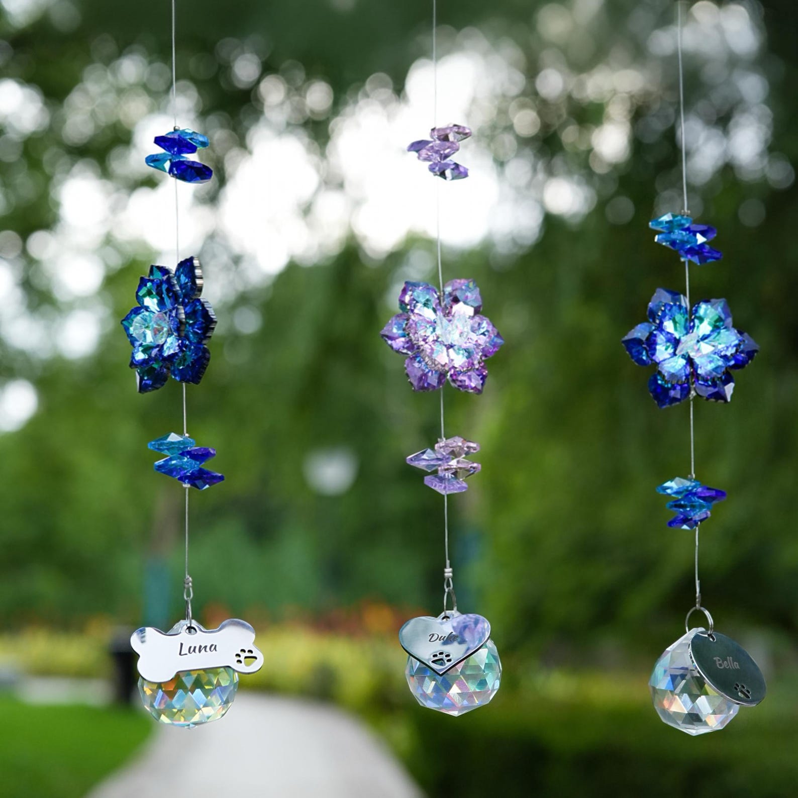 Custom Pet Name Rainbow Bridge, Crystal Suncatcher, Pet Remembrance ...