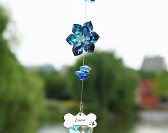 Puente arcoíris personalizado con nombre de mascota, atrapasol de cristal, regalos conmemorativos para mascotas, regalo por la pérdida de un perro, regalo conmemorativo para un perro, regalo conmemorativo para una mascota
