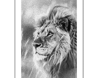 Heart of the Savannah String Art | Handcrafted Wildlife-Inspired Wall Decor