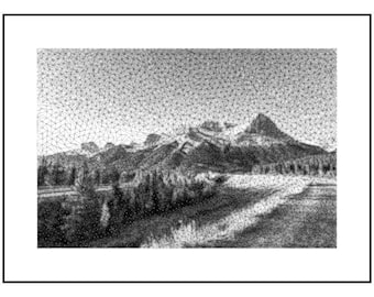 Mountain Summit String Art | Mountain Landscape Wall Decor