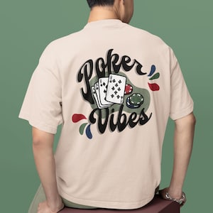 Poker-T-Shirt, Poker-Fan-T-Shirt, Gaming-Fan-T-Shirt, Poker-Vibes-T-Shirt, Geschenk für Pokerspieler, Geschenk für ihn, Casino-T-Shirt