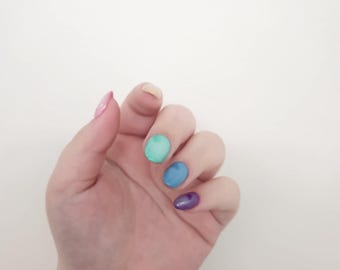 Milky way gel nail set (custom colors)