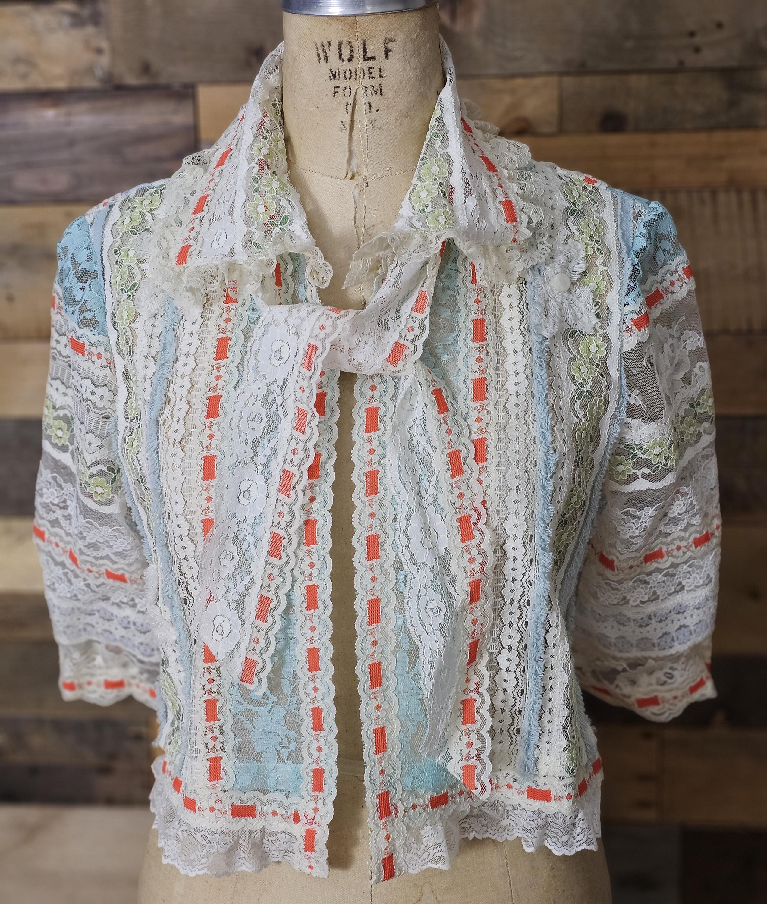 ファッションシーンで話題のこれから流行るブランド12選 Vintage Lace Jacket Lace Jacket,colored Jacket,lace ジャケット・アウター
