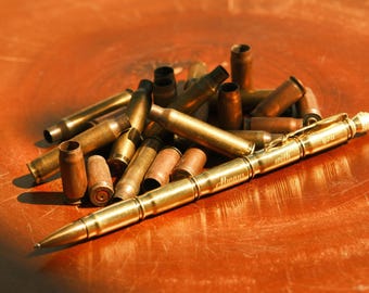 Handmade K54 Brass Bullet Pen – Custom Engraved Military Gift