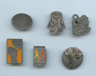 Women's Rights Feminist Quebec Collector pins International Women's Day set of 6 From Quebec with French Slogans