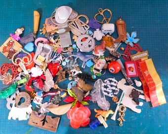 Destash Collection Junk Drawer of  130  Pieces for Repurpose or Jewelry Making or Assemblage