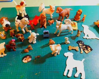 Destash 32 Dog Items for Assemblage Collecting Some Vintage