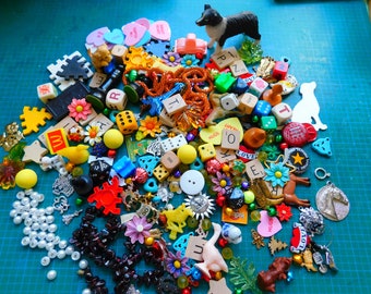 Destash Collection Junk Drawer of  270+  Pieces for Repurpose or Jewelry Making or Assemblage Free Shipping