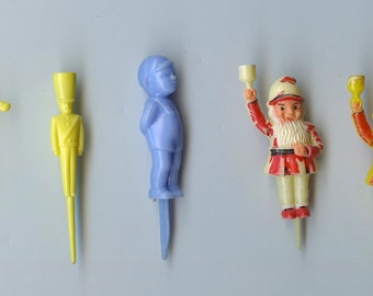 Vintage Cake Toppers lot of five for Repurpose Assemblage or Jewelry Making