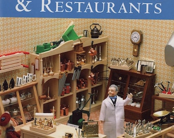 Dolls House Shops Cafés and Restaurants soft cover book by Jean Nisbett like new Excellent Illustrations