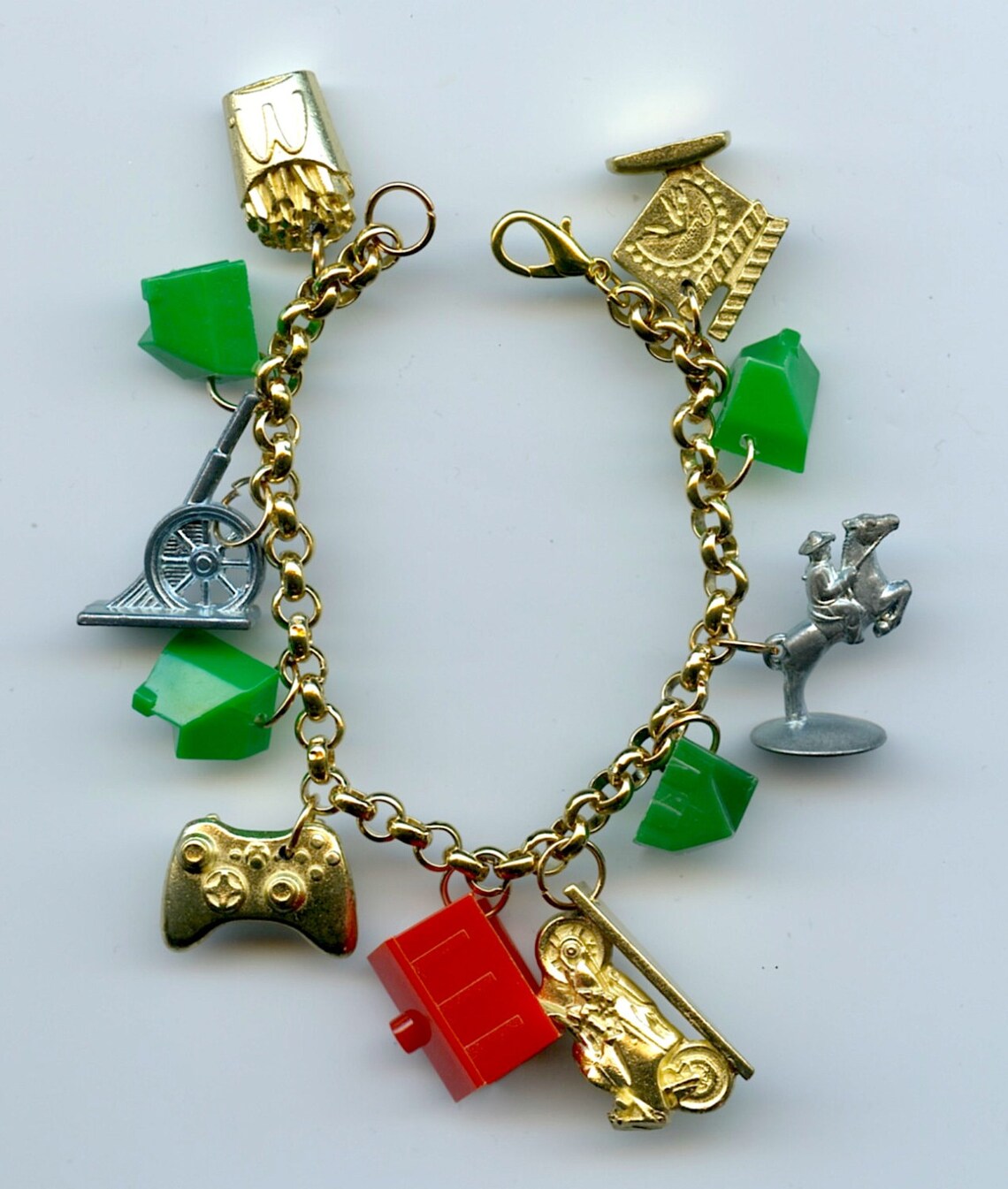 Monopoly Game Tokens Theme Charm Bracelet With Collectible Etsy