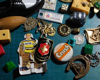 Destash Collection Junk Drawer of 40 Mostly Vintage Pieces for Repurpose or Jewelry Making or Assemblage Free Shipping!